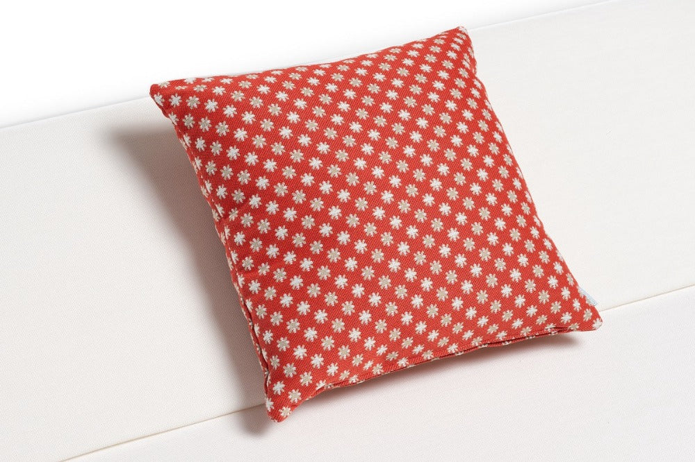 Coussin extérieur ROUGE ÉTOILÉ | Tissu Elitis