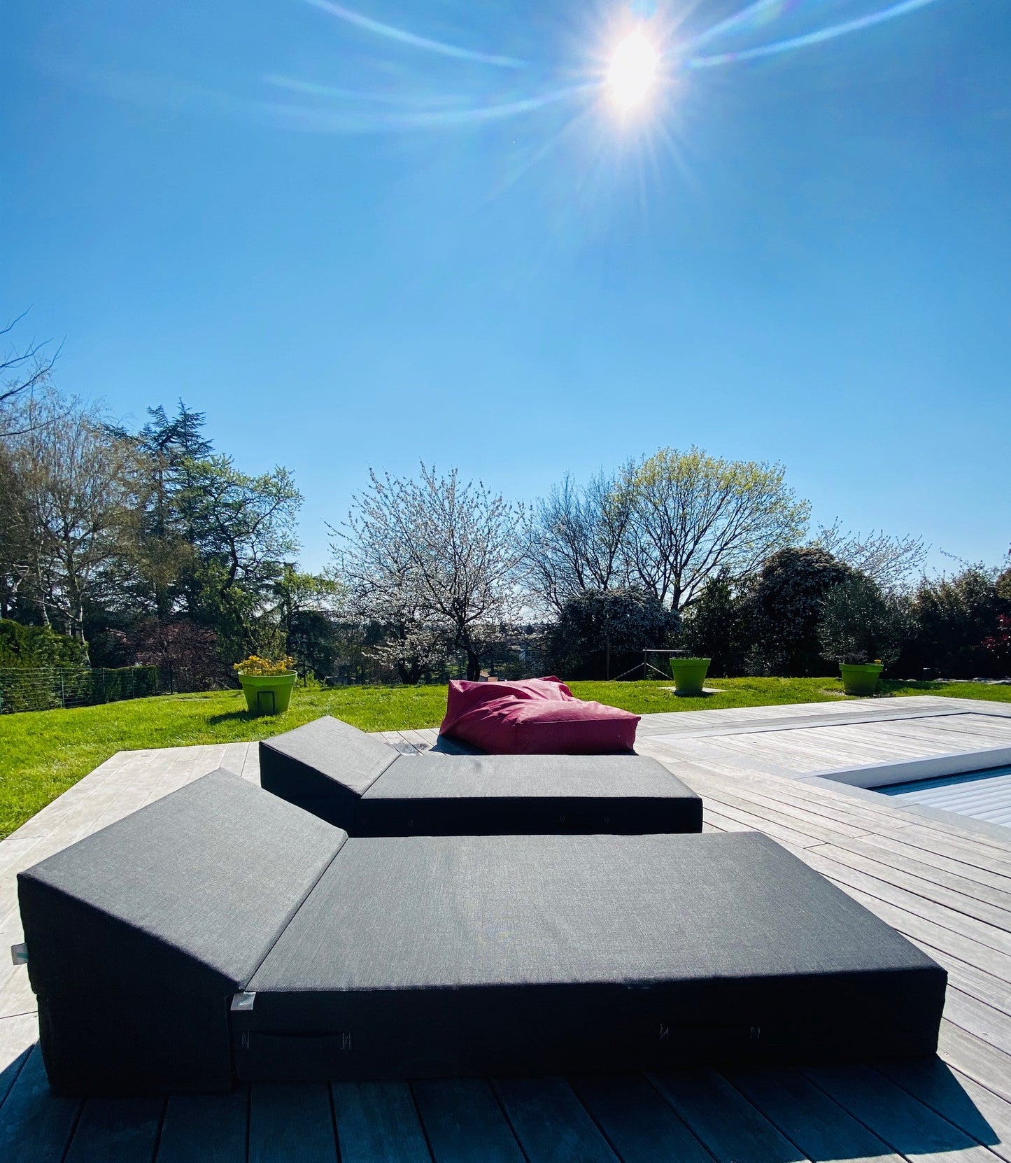 Double bed Jung | Lit de piscine COZIP | 180x140xh20 cm