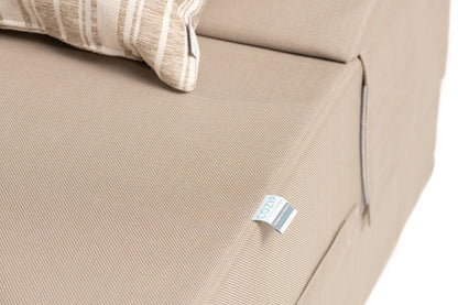 SUN PACK GRAND BED COZIP | 1 Grand Bed deux places 200x180xh30 ou 38 cm + 2 coussins 50x70 cm + 1 Housse de protection + 3 Piètements 180cm