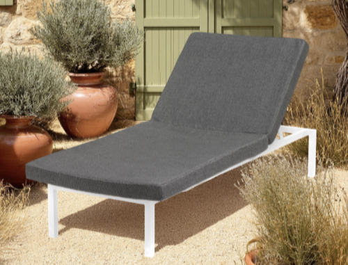 Matelas de piscine en deux parties | 200x80x8 cm | Sunbrella Dickson Savane Tornado