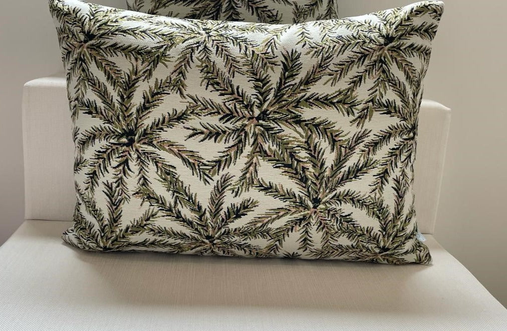 Coussin d'extérieur Cozip PALMIER | Tissu Elitis