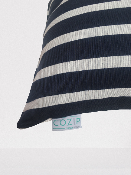 Coussin d'extérieur Cozip MARIN | Tissu Jean-Paul Gaultier