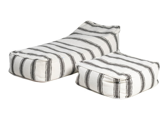 SUN PACK BOHÈME ELITIS | 1 fauteuil à billes (180 x 80 x h50 cm) + 1 coussin de sol à billes (80 x 80 x h30 cm)