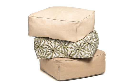 SUN PACK PETIT BOHEME | 3 coussins de sol à billes (80 x 80 x h30 cm)