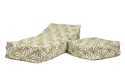 SUN PACK BOHÈME ELITIS | 1 fauteuil à billes (180 x 80 x h50 cm) + 1 coussin de sol à billes (80 x 80 x h30 cm)