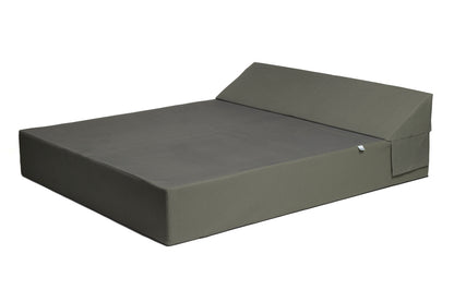 SUN PACK GRAND BED COZIP | 1 Grand Bed deux places 200x180xh30 ou 38 cm + 2 coussins 50x70 cm + 1 Housse de protection + 3 Piètements 180cm