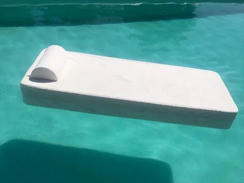 SANDRA | White PoolBed | 180x70xh18 cm