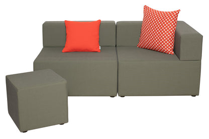 SUN PACK SOFAS | 2 Corner armchairs + 4 Armchairs + 2 pouffes + 1  protective Cover